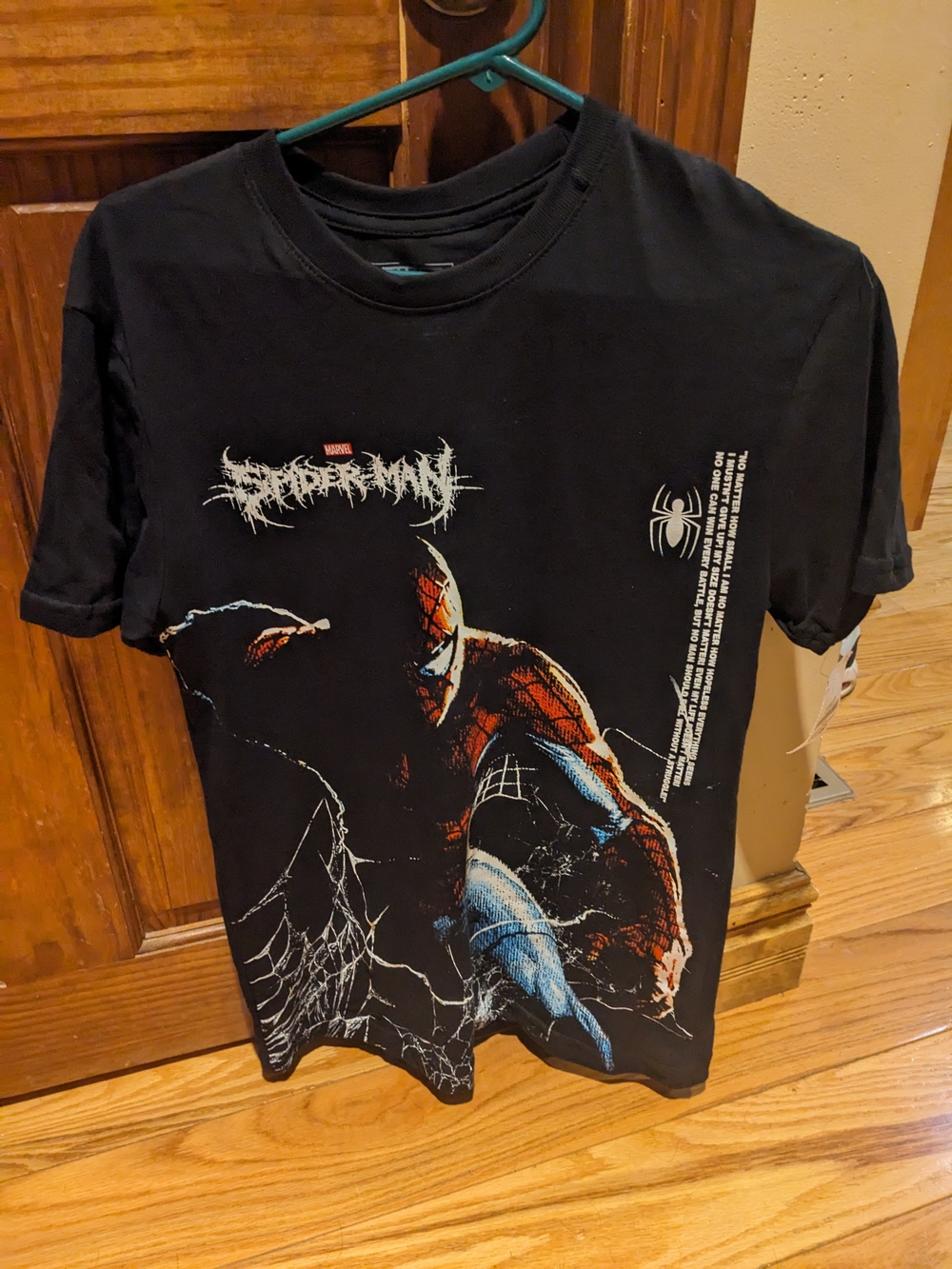 Marvel Spider-Man Graphic Tee - Black with Red & Blue Print